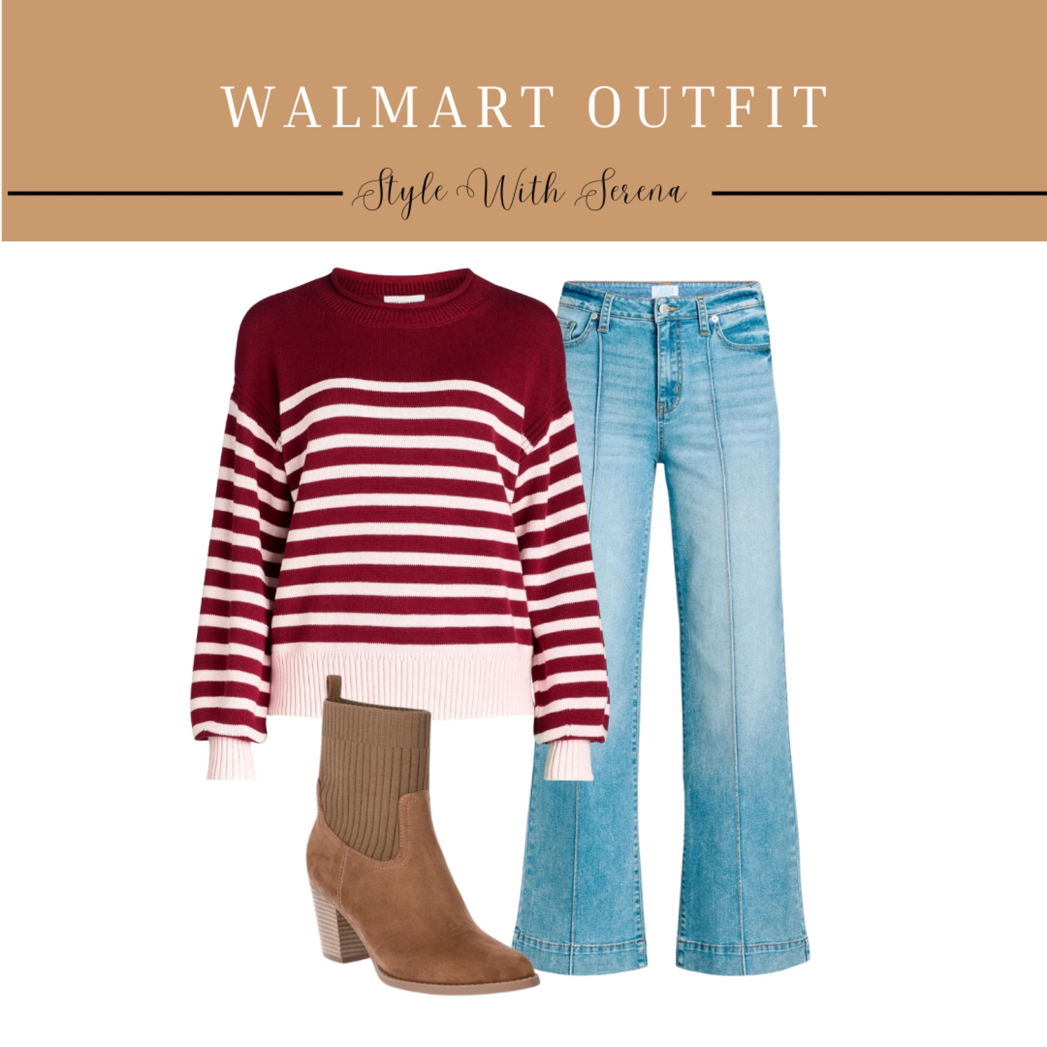 Walmart outfit, Walmart fashion, Walmart finds, fall outfit, sweater, jeans, denim, booties 

#LTKFindsUnder50 #LTKSeasonal #LTKStyleTip