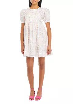 Women's Striped Floral Printed Babydoll Dress | Belk
