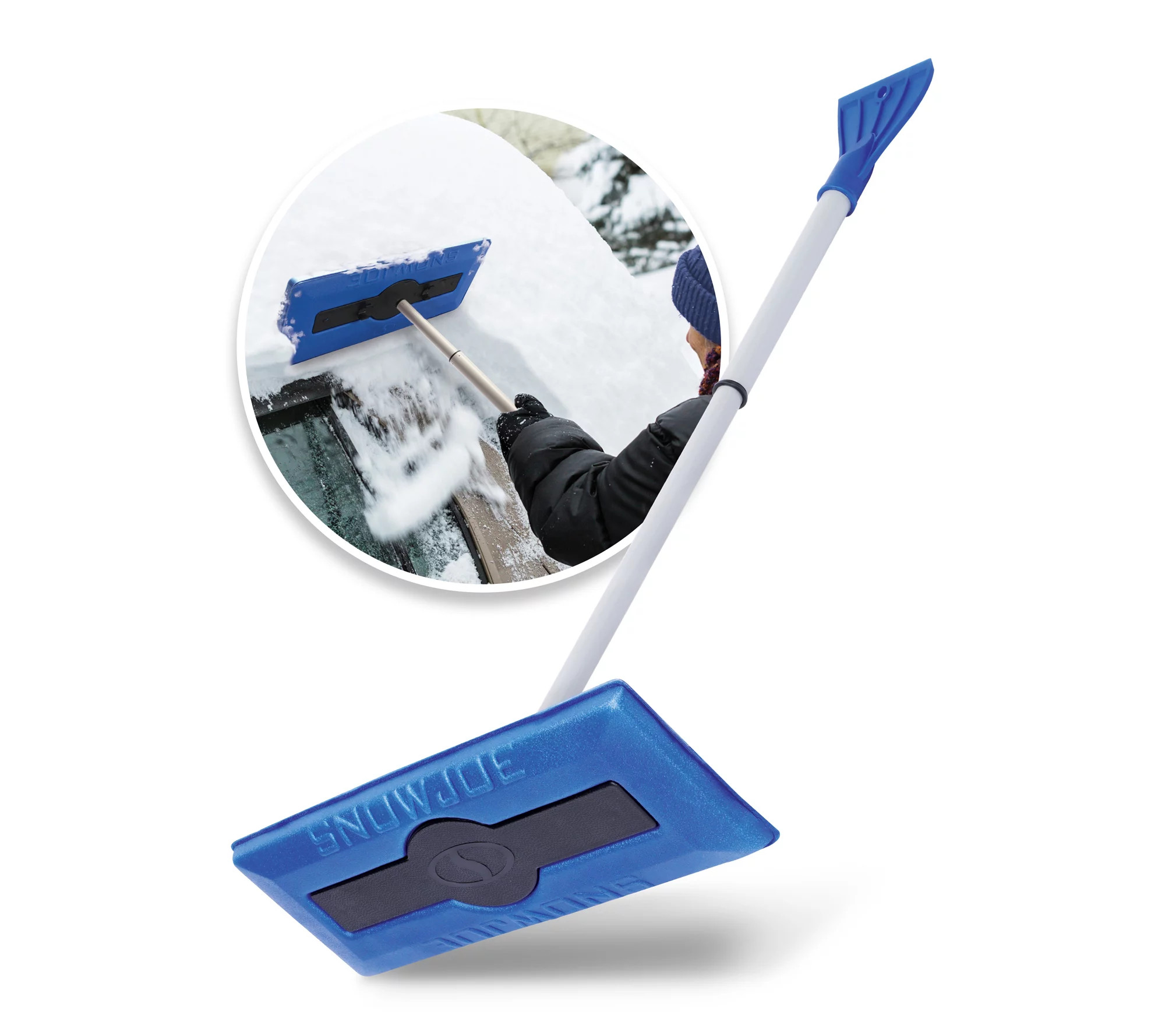 Snow Joe 2-in-1 Telescoping Snow Broom w/ Ice Scraper - QVC.com | QVC