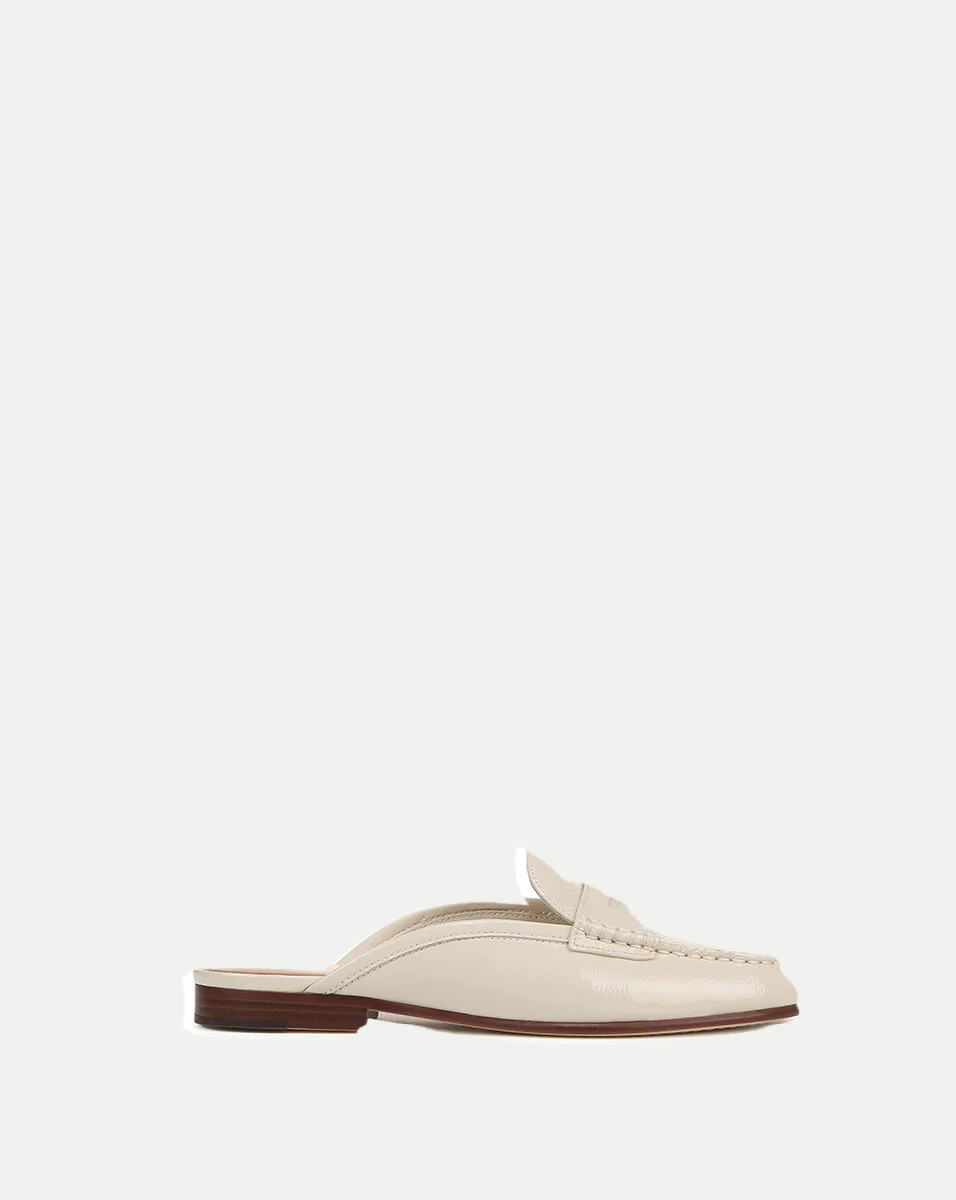 Penny Leather Mule in Ivory | Veronica Beard | Veronica Beard
