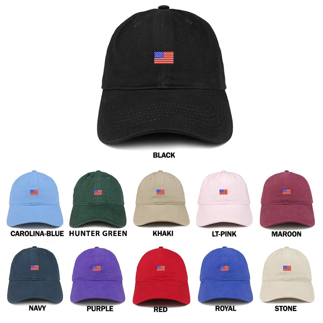Stitchfy USA Small Flag 1 Inch Embroidered Brushed Cotton Dad Hat Cap (SF-LOG142-SAN-CP77) - Etsy | Etsy (US)