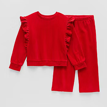 new!Okie Dokie Velour Toddler & Little Girls 2-pc. Pant Set | JCPenney