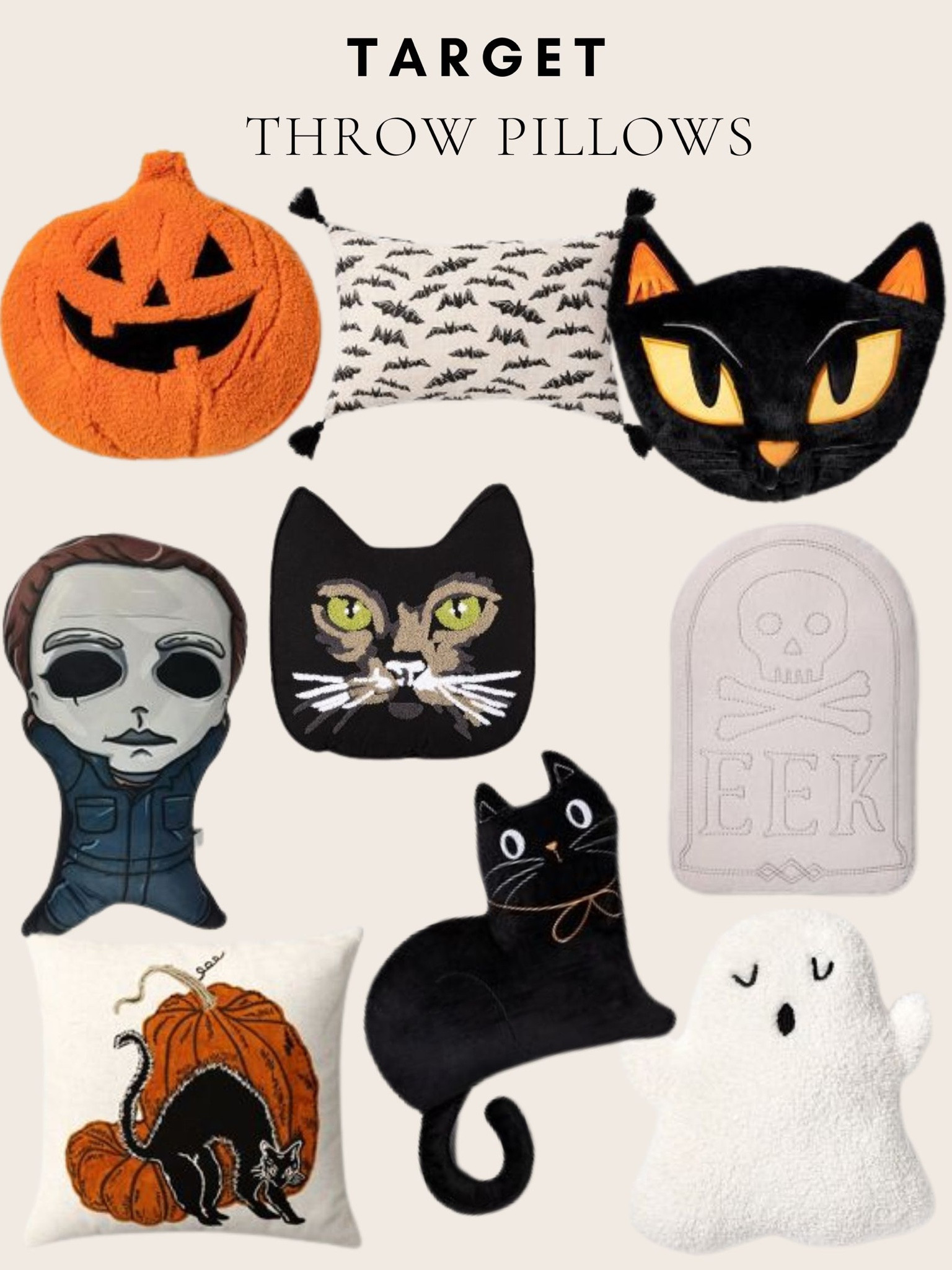 Halloween Throw pillows. Ghost pillow. Cat pillows. Pumpkin pillows. Target Halloween decor. Target new arrivals. 🎃🦇🕯

#LTKSeasonal #LTKunder50 #LTKhome