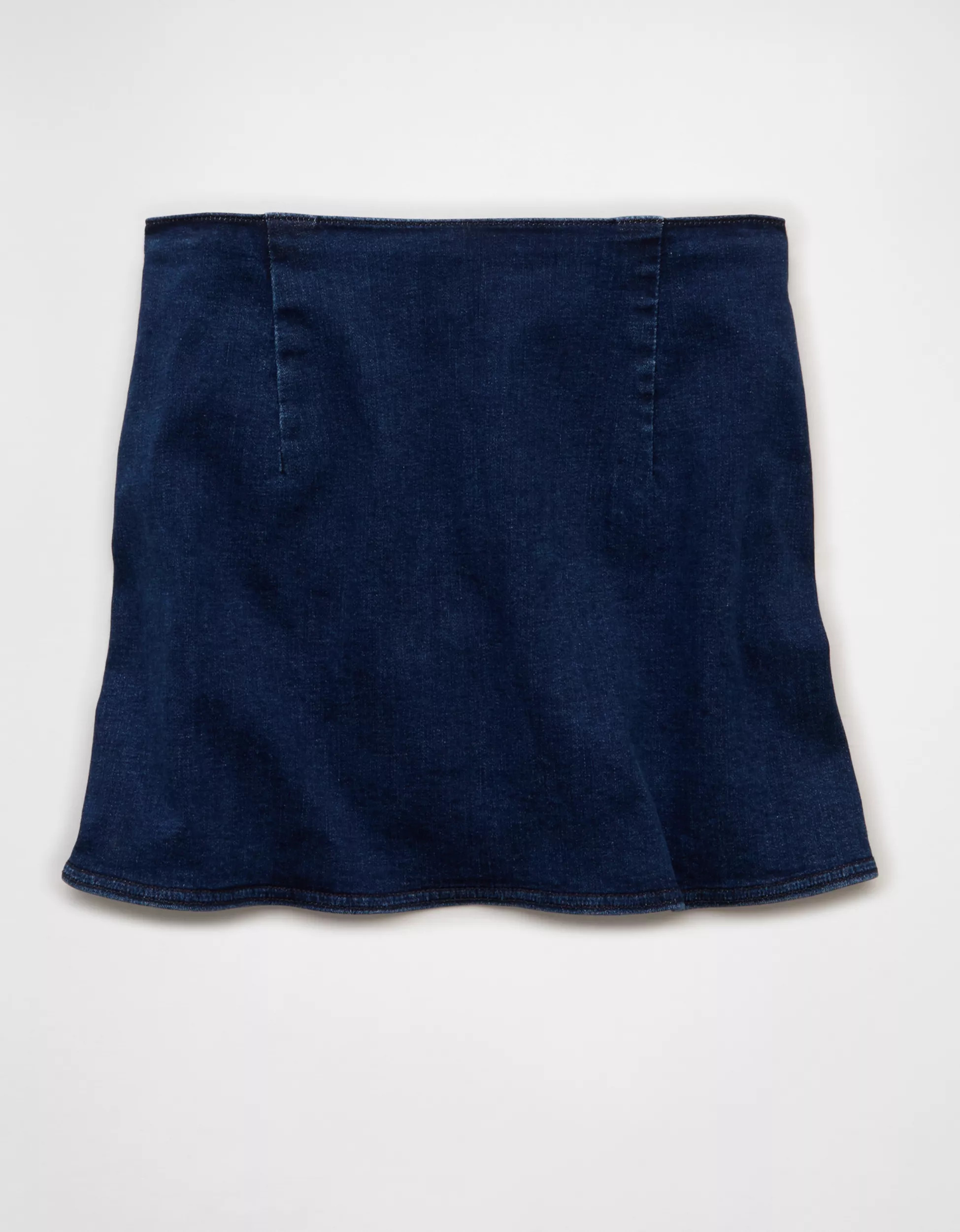 AE Next Level High-Waisted Denim Mini Wrap Skort | American Eagle Outfitters (US & CA)