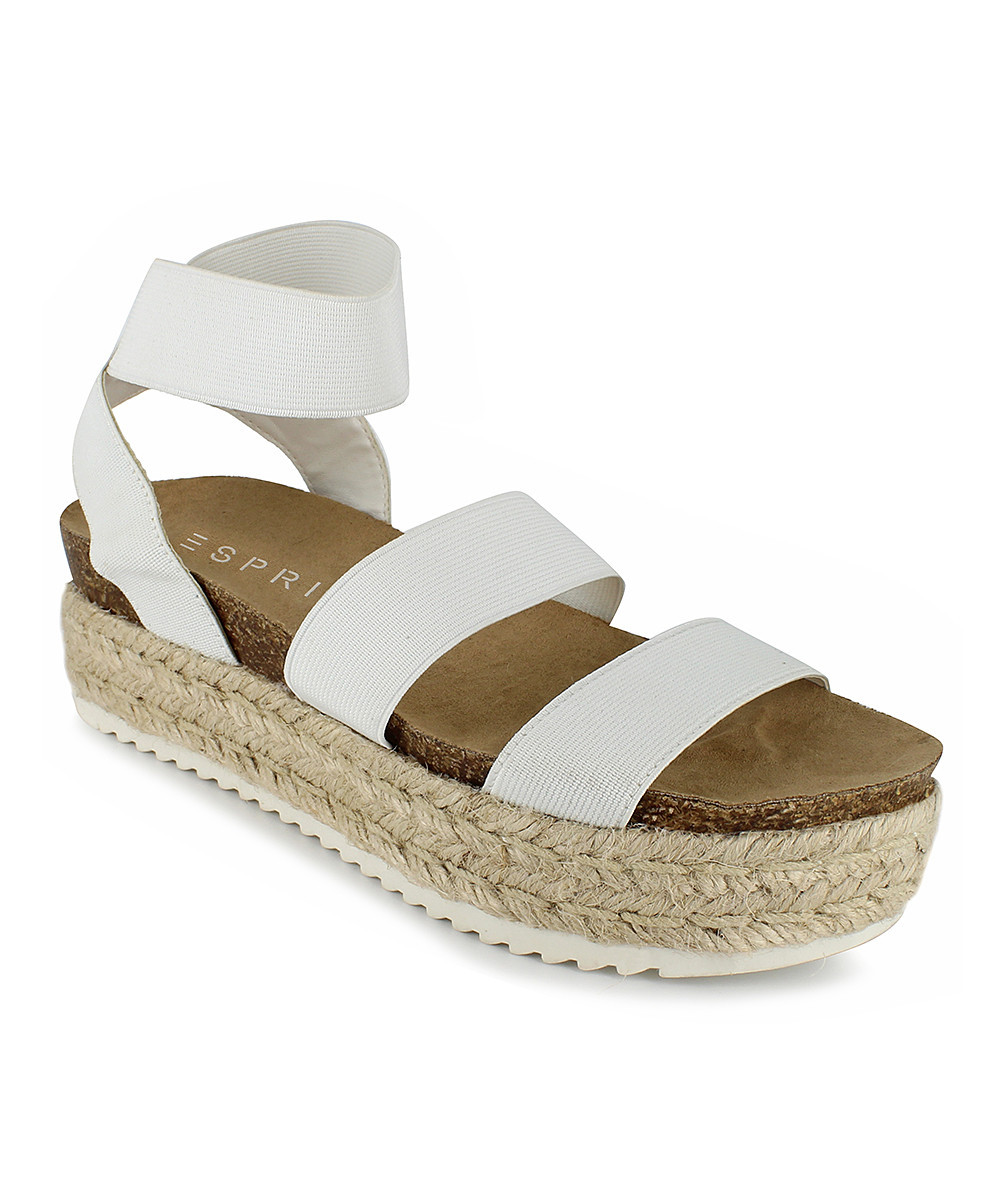 ESPRIT Women's Sandals WT - White Gigi Platform Sandal - Women | Zulily