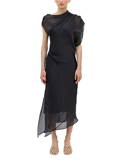 Bianca Spender Black Liquid Organza Decode Dress | David Jones | David Jones (Australia & New Zealand)