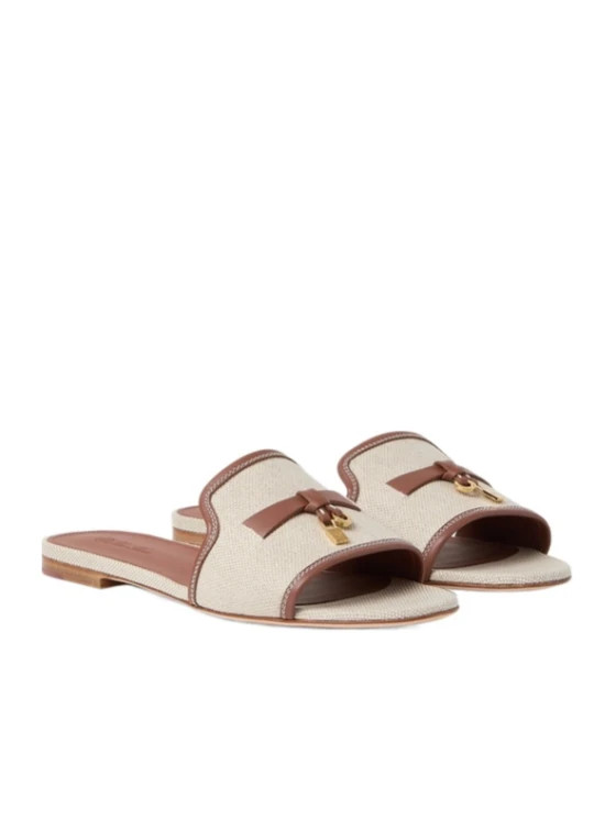 charm-detail flat sandals | Senser US