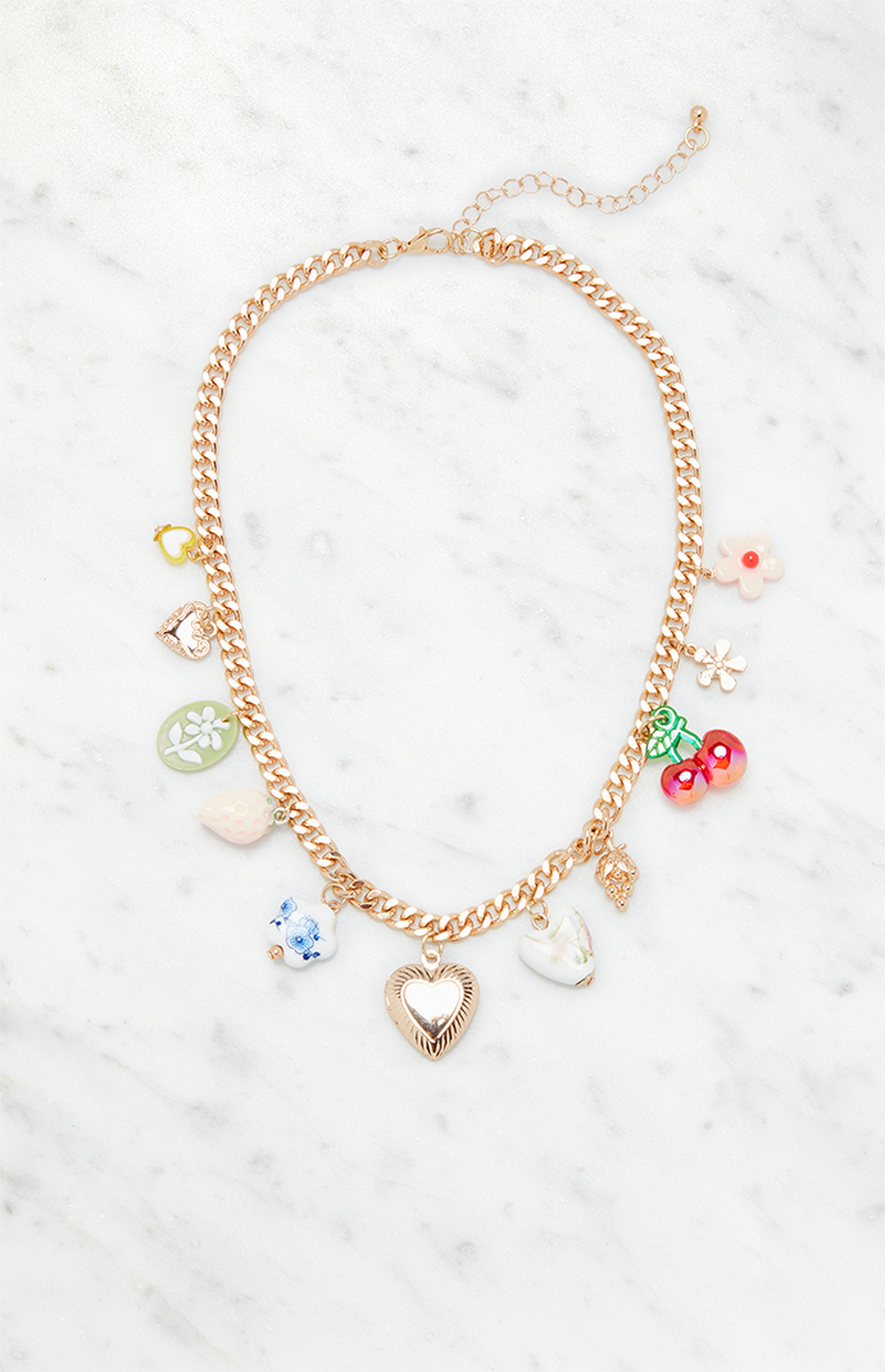 LA Hearts Heart Charm Necklace | PacSun