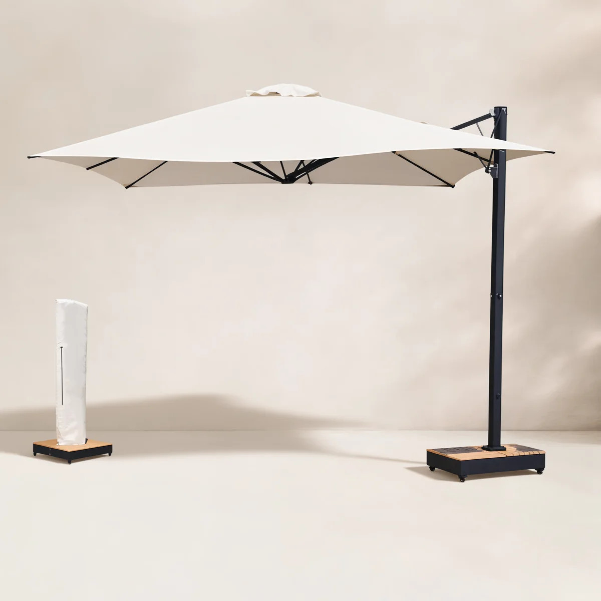 Menades Double-Sided Cantilever Umbrella with Base | Wayfair North America