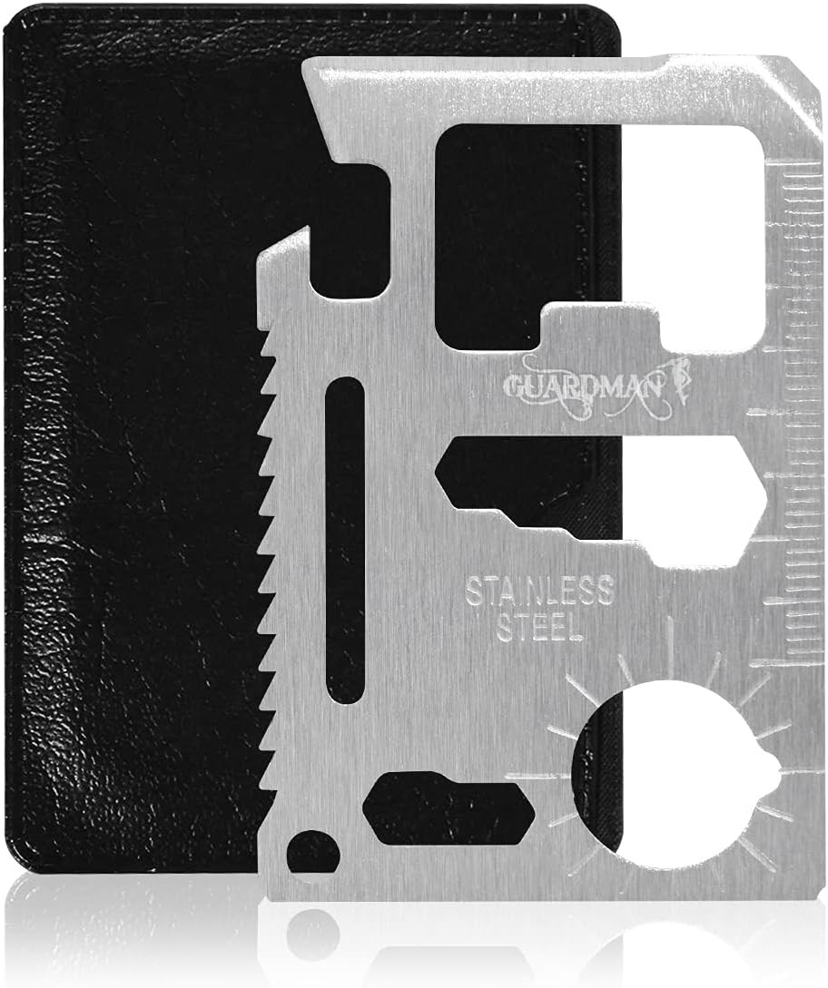 GUARDMAN 11-in-1 Survival Credit Card Multitool – Fathers Day Stocking Stuffer Christmas Gift -... | Amazon (US)