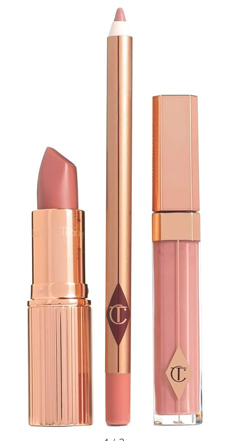 Charlotte Tilbury The Pillow Talk Full Size Lip Kit- Lip Liner, Lipstick, and Lip Gloss. | Amazon (US)