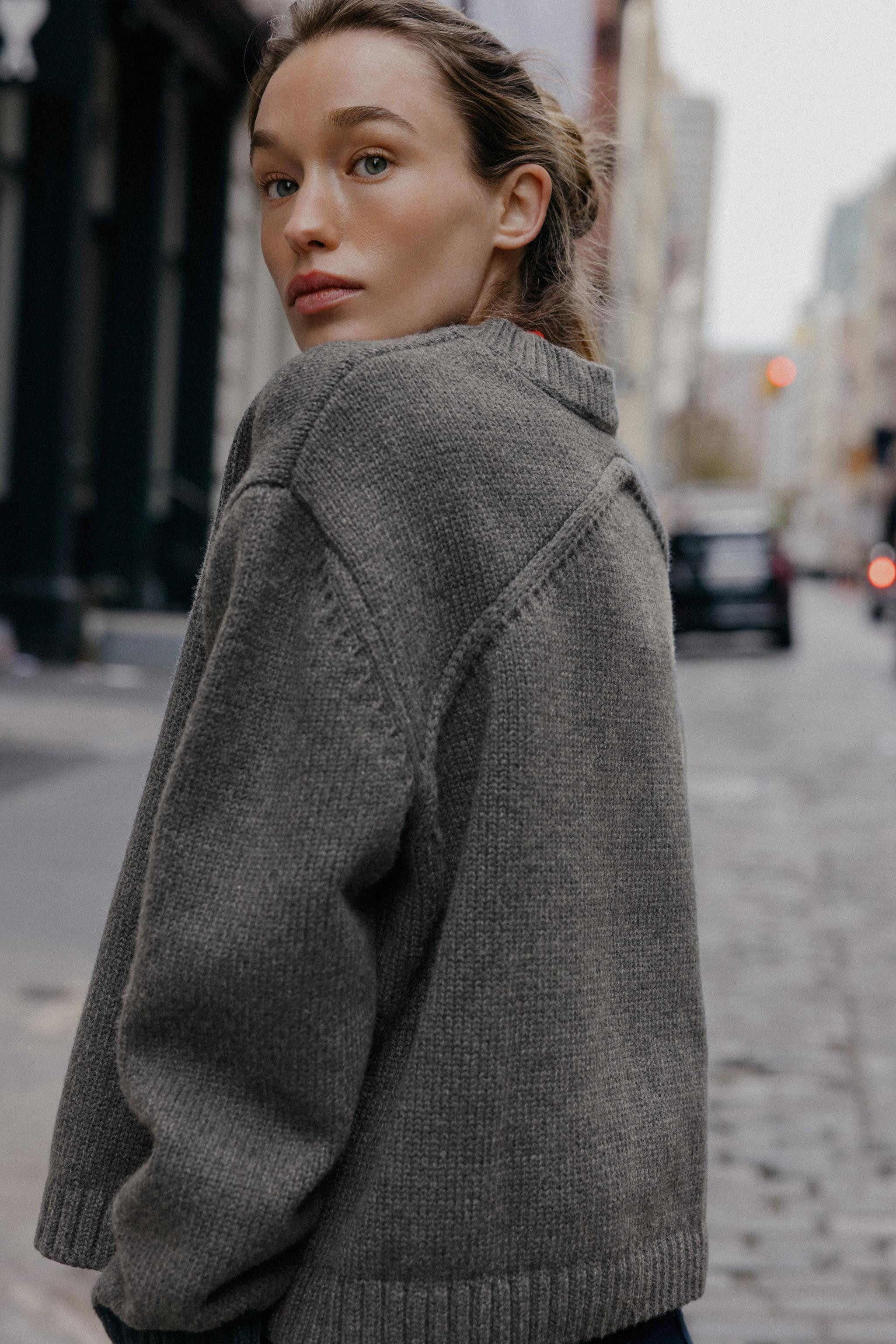 KNIT SWEATER WITH BACK DETAIL | Zara US