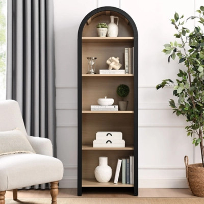 Modway Evie 72" Bookcase, Black | Ashley Homestore
