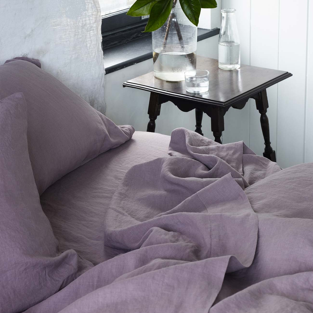 Elderberry Linen Flat Sheet | Piglet