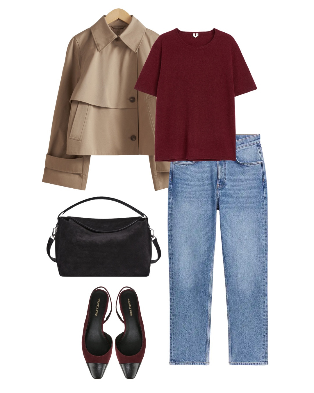 Camel trench jacket, burgundy cashmere top, fall outfits 

#LTKStyleTip #LTKSeasonal #LTKOver40