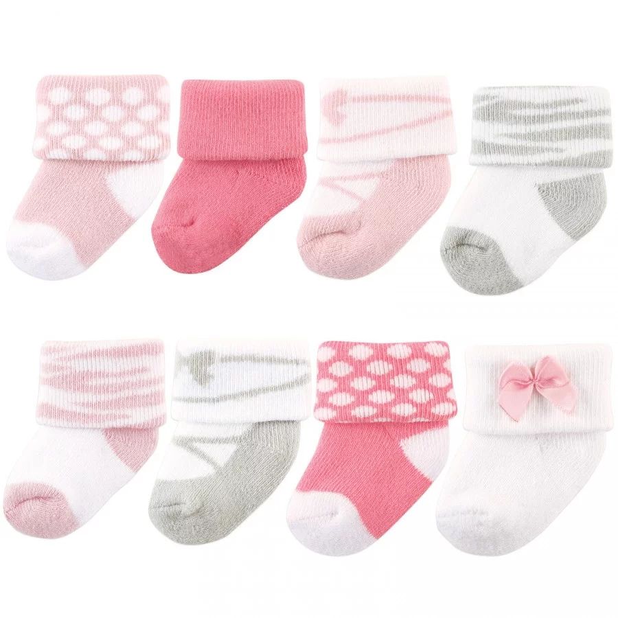 Luvable Friends Baby Girl Newborn and Baby Terry Socks, Ballet, 0-6 Months | Walmart (US)