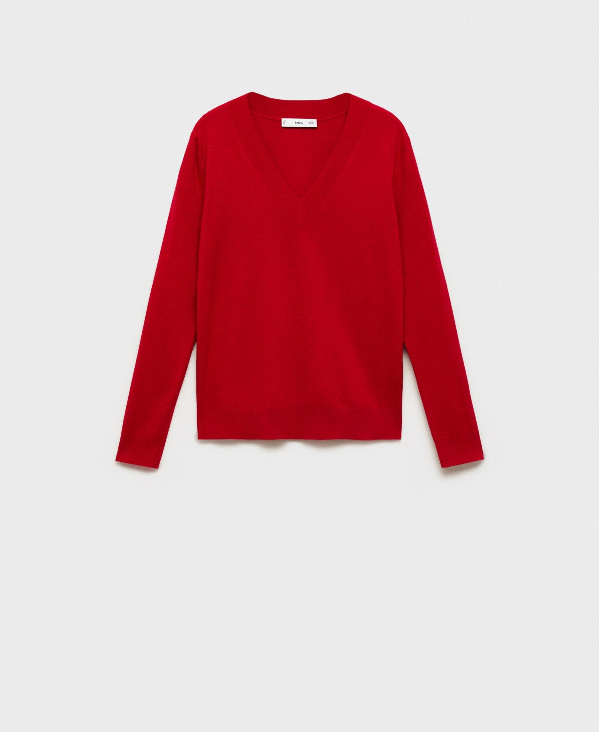 Mango Women's V-Neck Knit Sweater - Red | Macy's