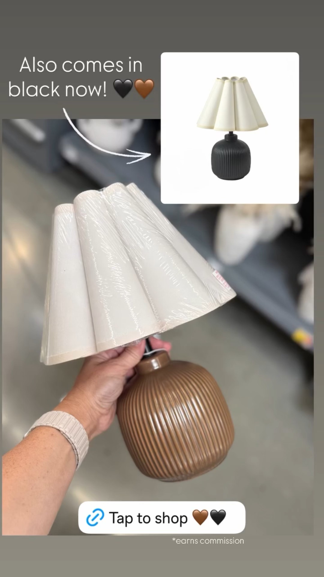 I grabbed this cutie brown scalloped lamp at Walmart this week and just saw that it also comes in black now! 🖤🤎 

#LTKSeasonal #LTKautumn #LTKHome