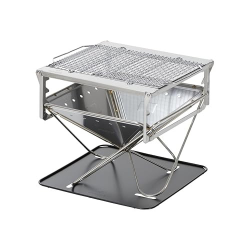Snow Peak Takibi Fire & Grill, Stainless Steel, Durable, Portable, Foldable, Backyards, Patios, Camping | Amazon (US)