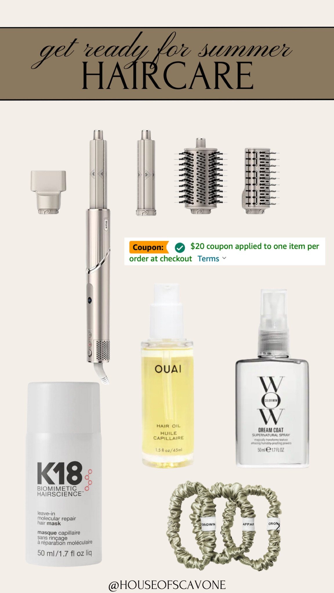 summer hair care routine #haircare #hairroutine #haircareroutine #heatprotectant #airwrap #hairoil #hairties #silkties 

#LTKfindsunder50 #LTKstyletip #LTKbeauty