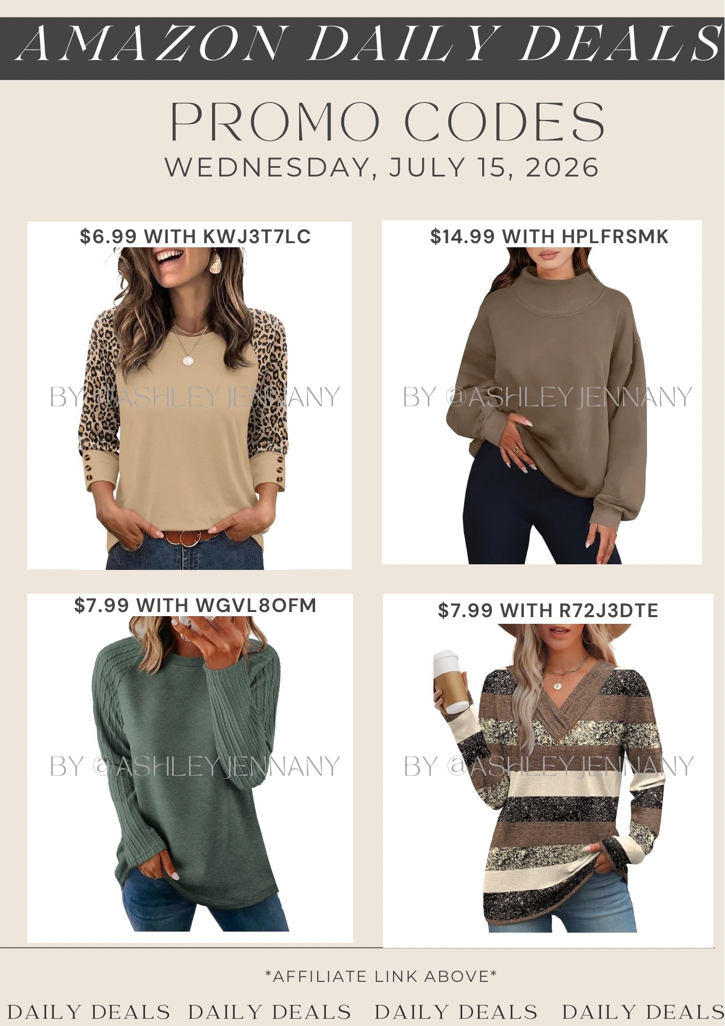Amazon deals

#LTKSaleAlert #LTKMidsize #LTKootd