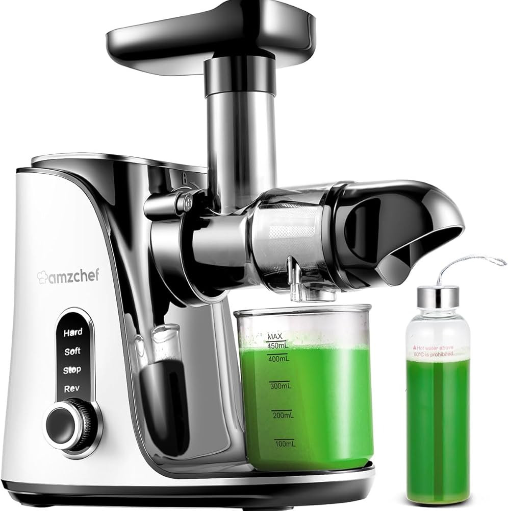 Amazon.com: Juicer Machines,AMZCHEF Slow Masticating Cold Press Juicer Extractor with Two Speed M... | Amazon (US)