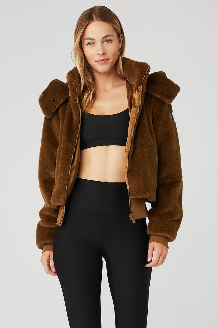 Faux Fur Foxy Jacket - Black | Alo Yoga