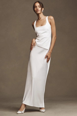 ET OCHS Kamila Sleeveless Square-Neck Layered Column Maxi Dress | Anthropologie (US)