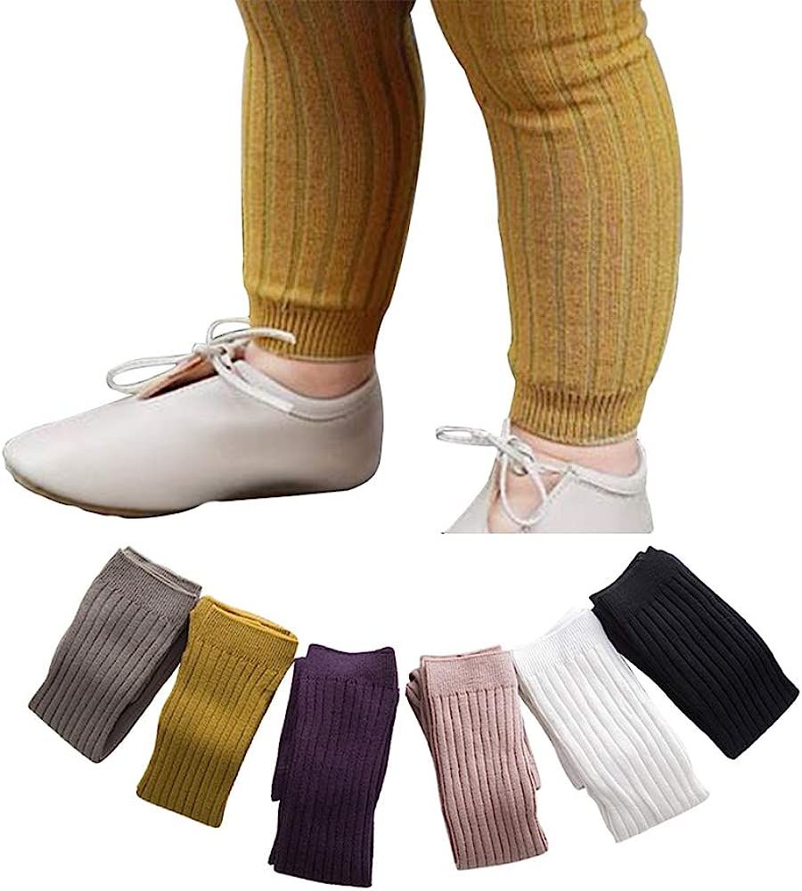 Baby Tights Leggings Pantyhose Kids Cable Knit Cotton Pants Stockings for Girls 6/5 Pack | Amazon (US)