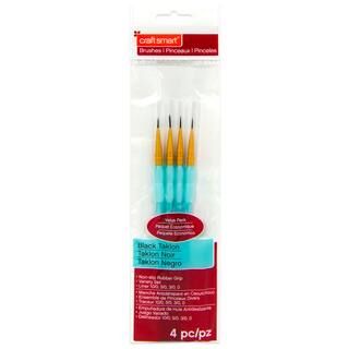 Black Taklon Liner Brushes Value Pack By Craft Smart® | Michaels Stores