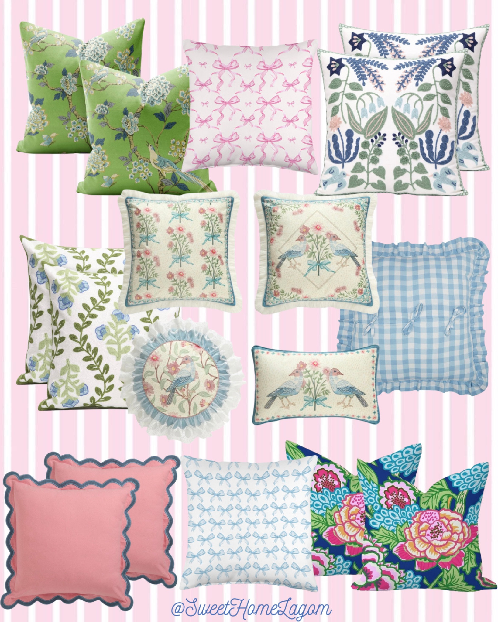 The best pillow finds and they are SO affordable! 





decor inspiration | grandmillennial | southern living | chinoiserie | home decor | coastal | traditional | classic | granny chic | blue and white | pink bows | ruffle | preppy style | winter outfit | sneakers | living room | bedroom | jeans | bedding | lilly pulitzer | girly | loveshackfancy 

#LTKfindsunder100 #LTKfindsunder50 #LTKhome