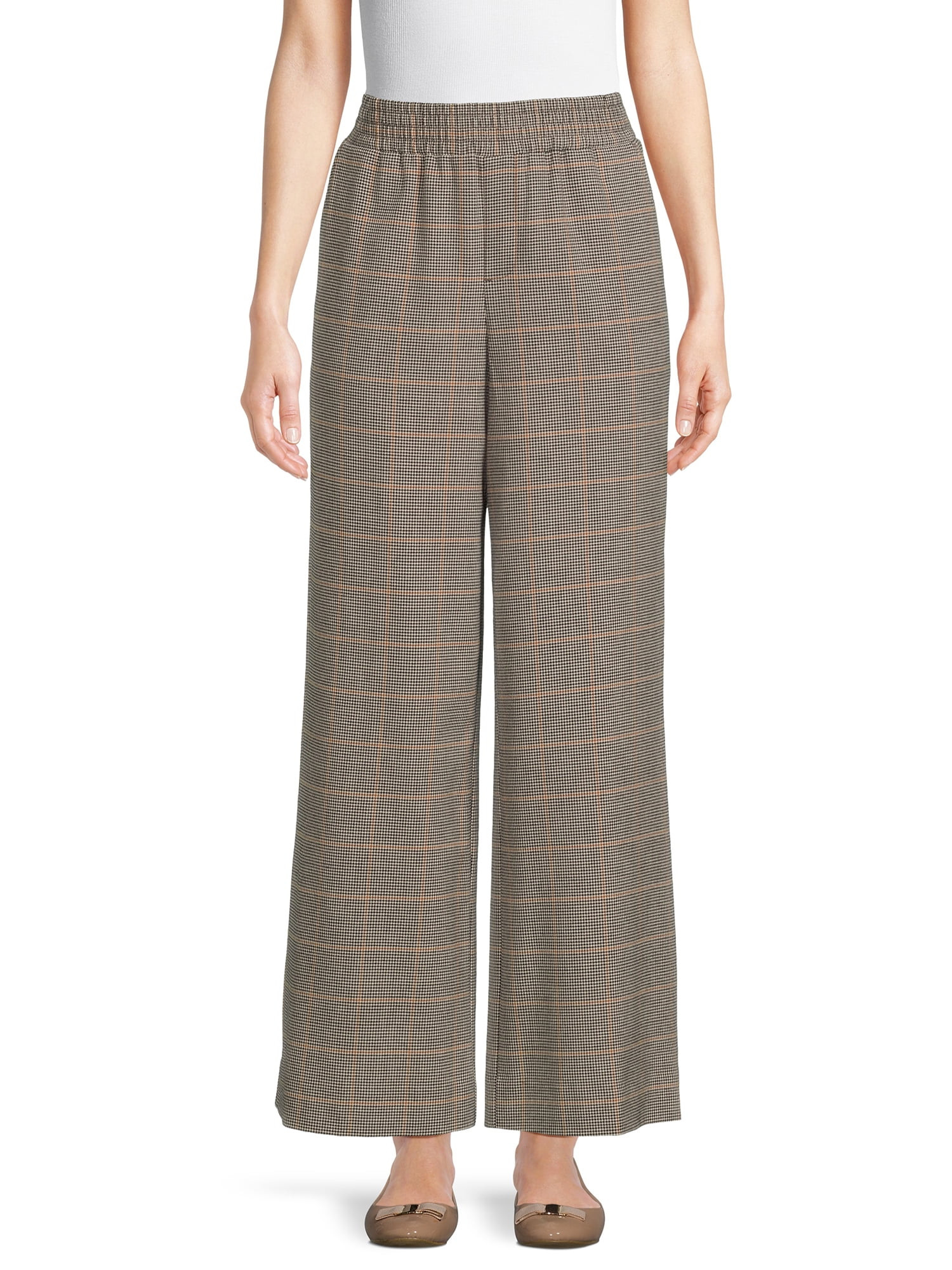 Time and Tru Women's Wide Leg Pants, 30" Inseam for Regular, Sizes S-2XL | Walmart (US)