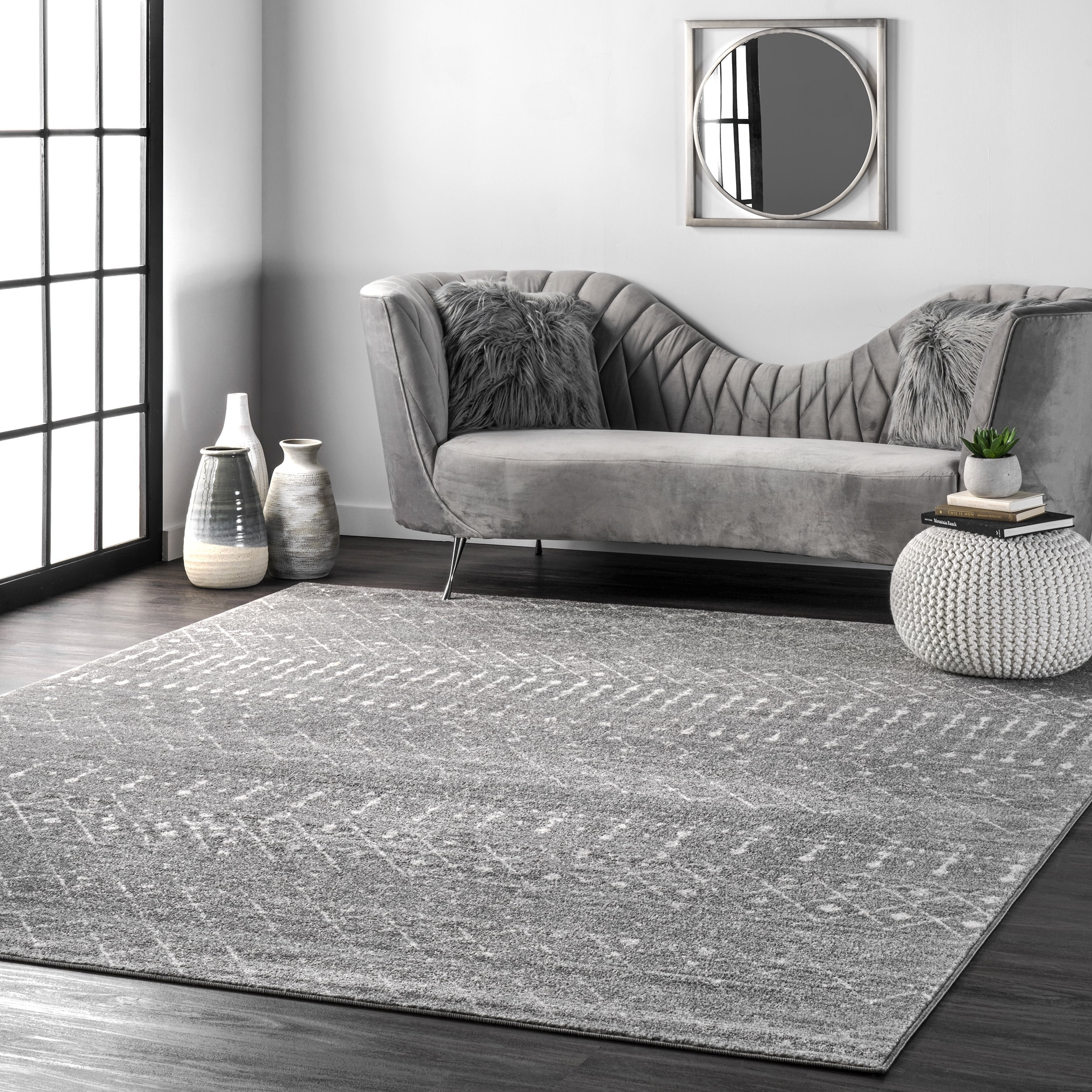 nuLOOM Moroccan Blythe Dark Grey 8' x 10' Transitional Area Rug | Walmart (US)