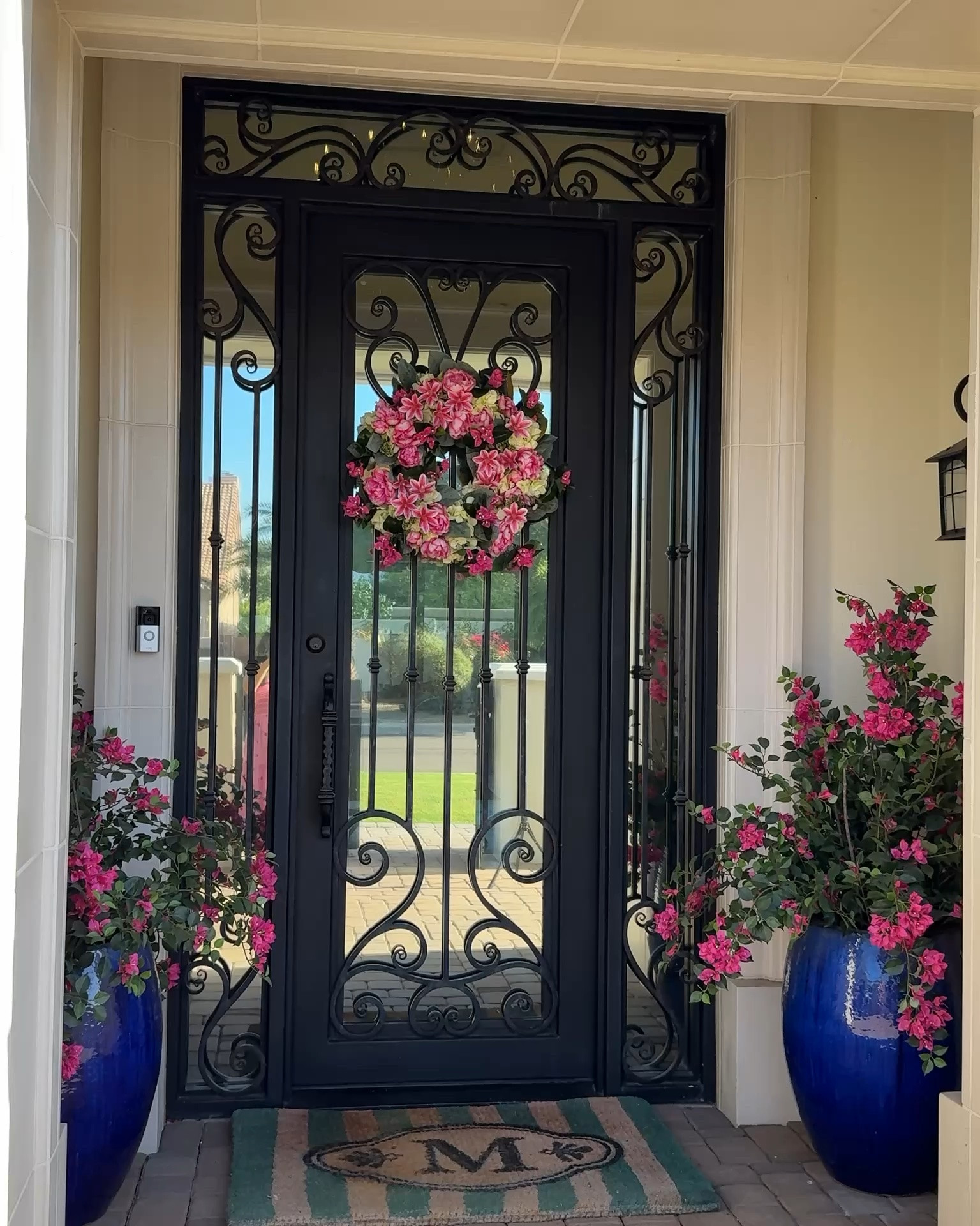 #Ad Summer curb appeal officially activated 🌸 I found the prettiest 26” front door wreath on @wayfair and it’s currently 40% off! The faux florals look SO realistic, and I added a few bougainvilleas to tie in the bougainvilleas I already have in my entry pots for the dreamiest summer entry moment 💗

Comment “summer decor” and I’ll send you all the shopping links! #wishyouwerehere #outdoor #Wayfair #WayfairPartner

#LTKHome #LTKSeasonal