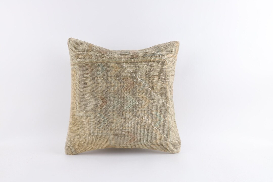 Turkish Kilim Pillow, 18''x18'' Vintage Kilim Pillow, Kilim Pillow Case, Decorative Kilim Pillow,... | Etsy (US)