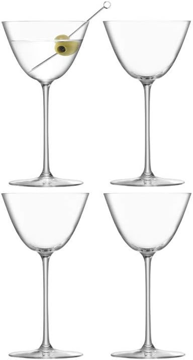 LSA International Borough Martini Glass 195 ml Clear | Set of 4 | Dishwasher Safe | BG08 | Amazon (US)