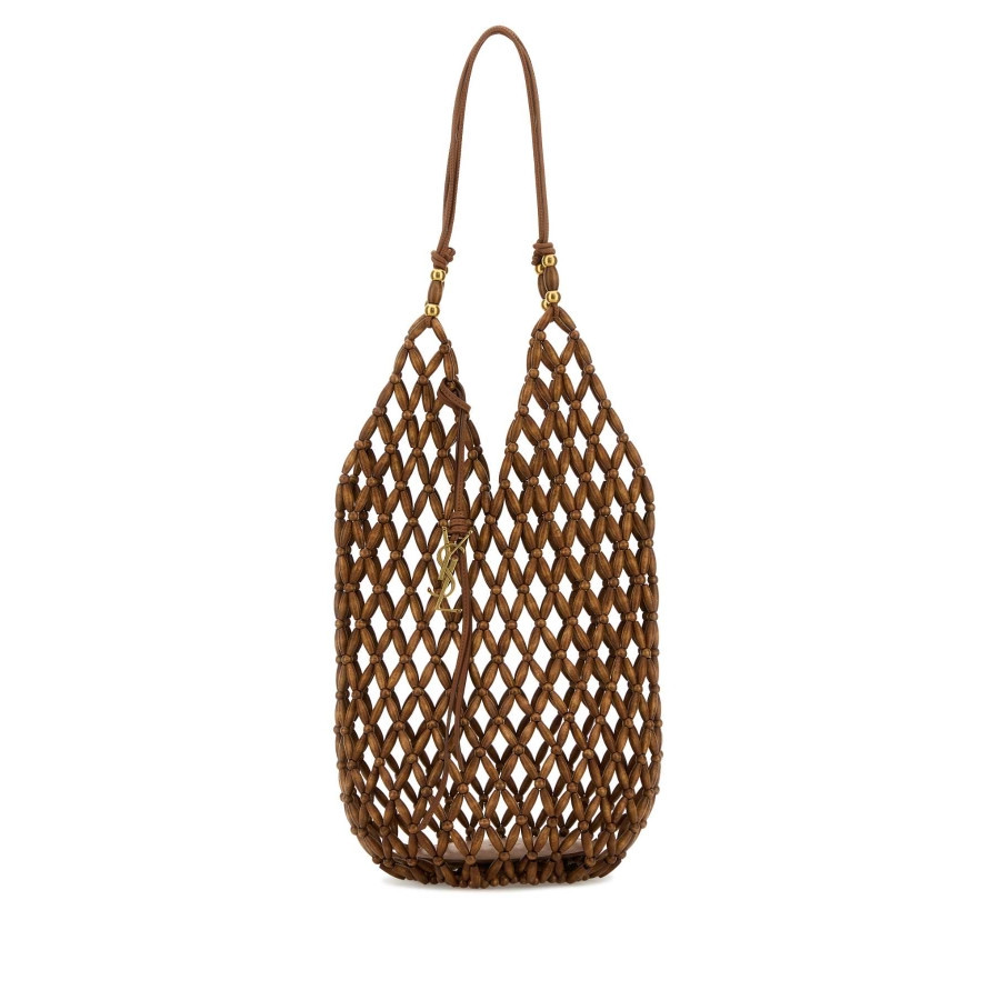 Saint Laurent Brown Beads Bucket Bag | Jomashop.com & JomaDeals.com