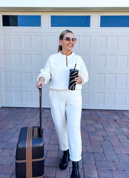 Comfortable and chic when traveling. Sets like this are so good to travel in, lounge in or run errands. And these suitcases are the best.

#LTKover40 #LTKtravel #LTKstyletip