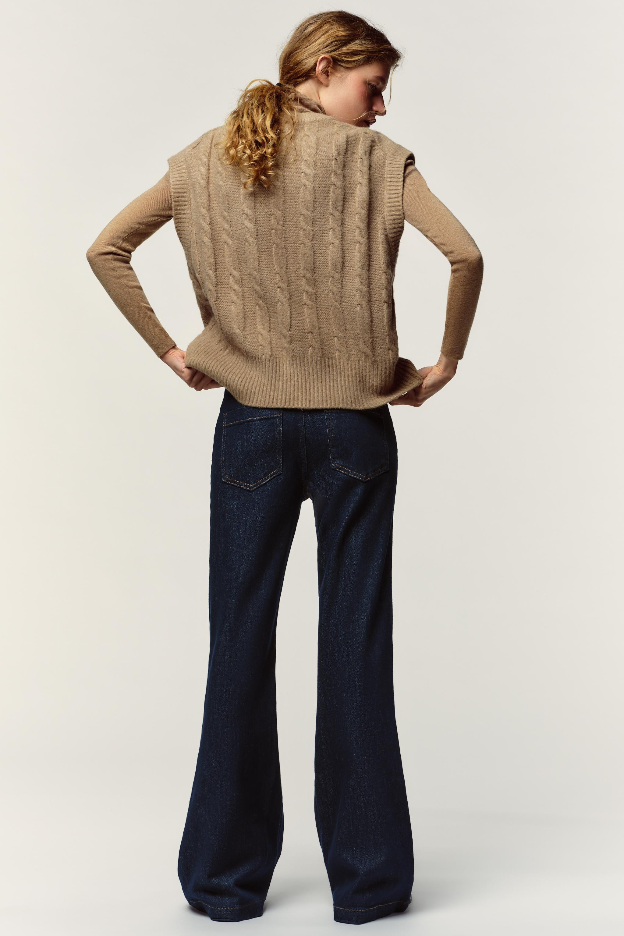 CABLE KNIT VEST JUMPER | Zara Canada