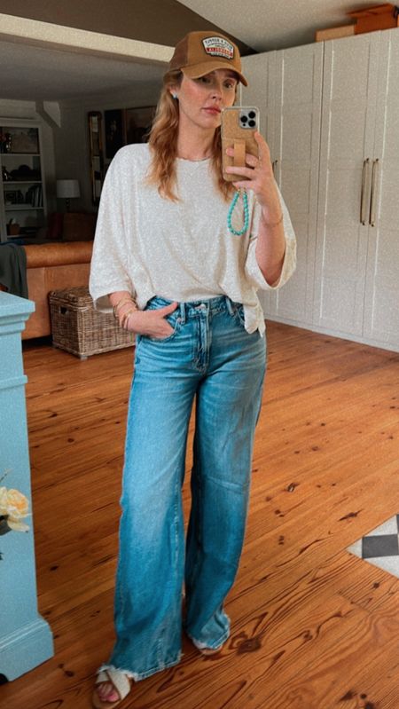 Not gonna lie, I kinda love that wide leg and baggy jeans are back in style! ✌🏻
I picked up a few pairs from American Eagle and I think I’ll be living in all of them! :)

#LTKStyleTip #LTKOver40 #LTKFindsUnder50