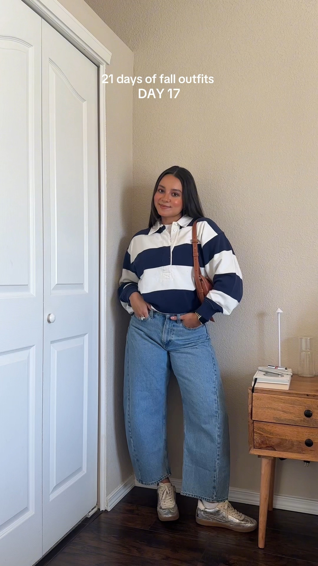 obsessed with barrel leg jeans👖🍂 — (wearing top in size x-small + shirt in size small + jeans in size s 2/26 short in curve love) — bag is Polene numero dix👜

#LTKSeasonal #LTKHoliday #LTKStyleTip