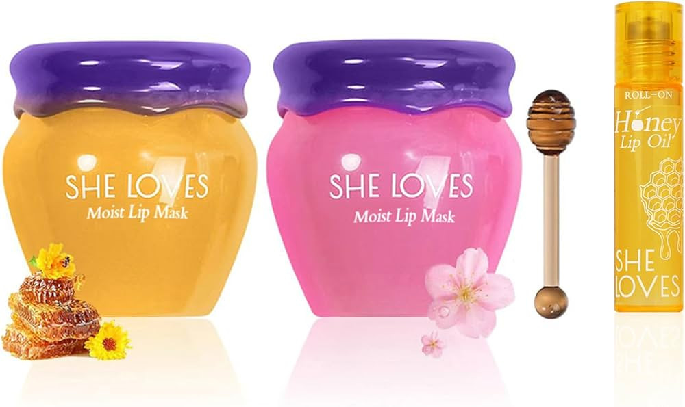 2PCS Lip Mask Overnight, Honey&Sakura Day and Night Repair Sleeping Lip Balm, Fade Lip Lines Bee ... | Amazon (US)