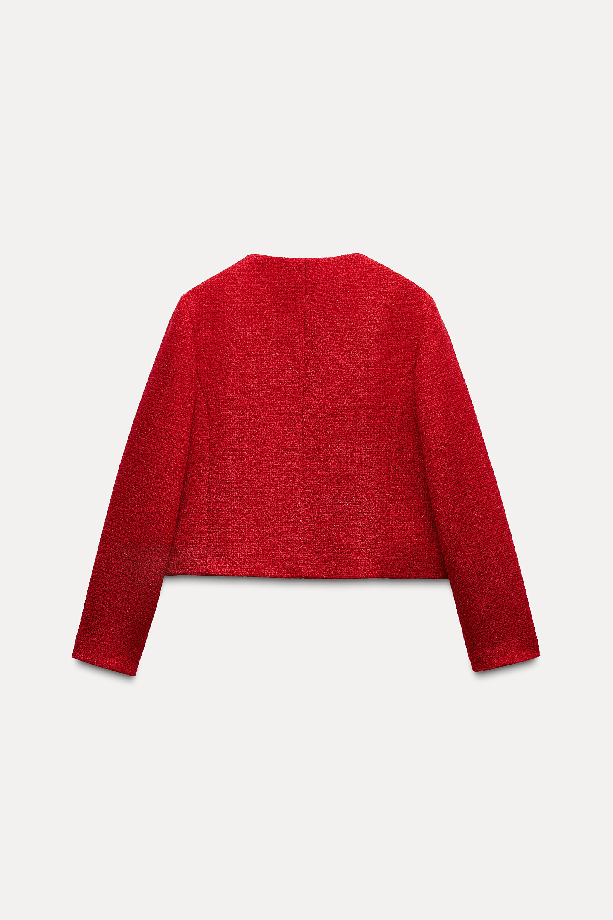 TEXTURED BLAZER WITH GOLDEN BUTTON DETAIL | Zara UK