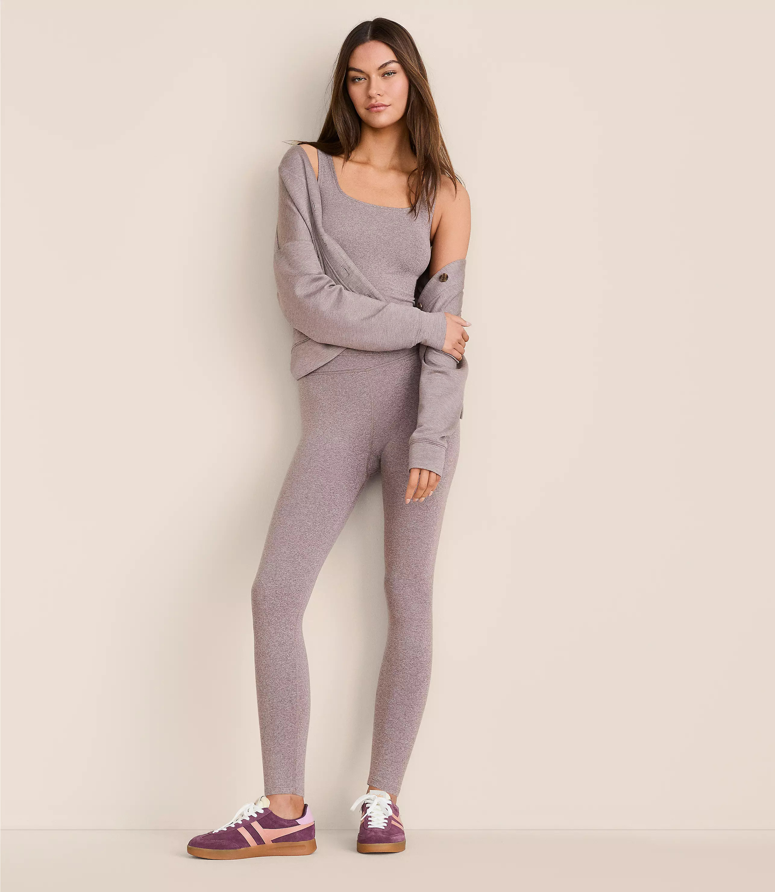 Lou & Grey Heathered Brushedsoft Pocket Leggings | LOFT
