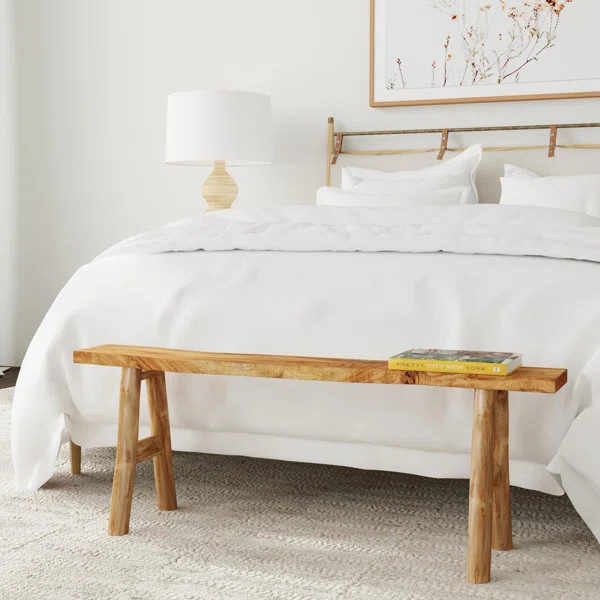 Santorini Solid Wood Bench | Wayfair North America