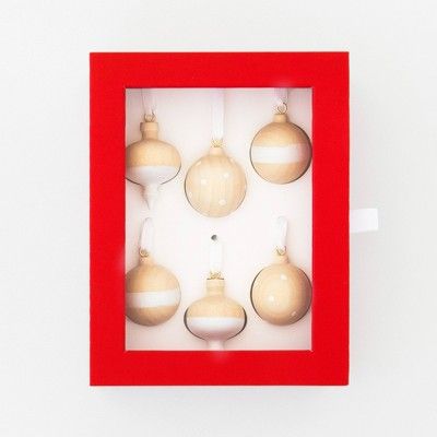 6ct Wood Ornament Set - Sugar Paper™ + Target | Target