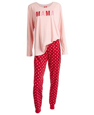 Family Pajamas Matching Mommy & Me Mama Heart Pajama Set & Reviews - All Pajamas, Robes & Loungew... | Macys (US)