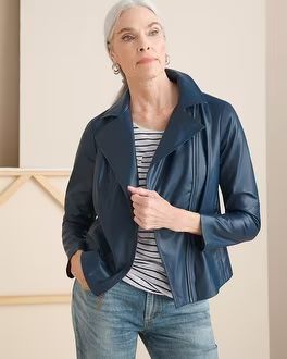 Faux-Leather Moto Jacket | Chico's