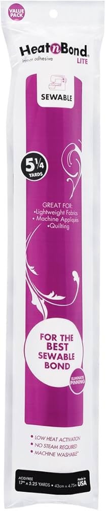 Thermoweb 17-Inch by 5-1/4-Yard Heat'n Bond Lite Iron-on Adhesive | Amazon (CA)