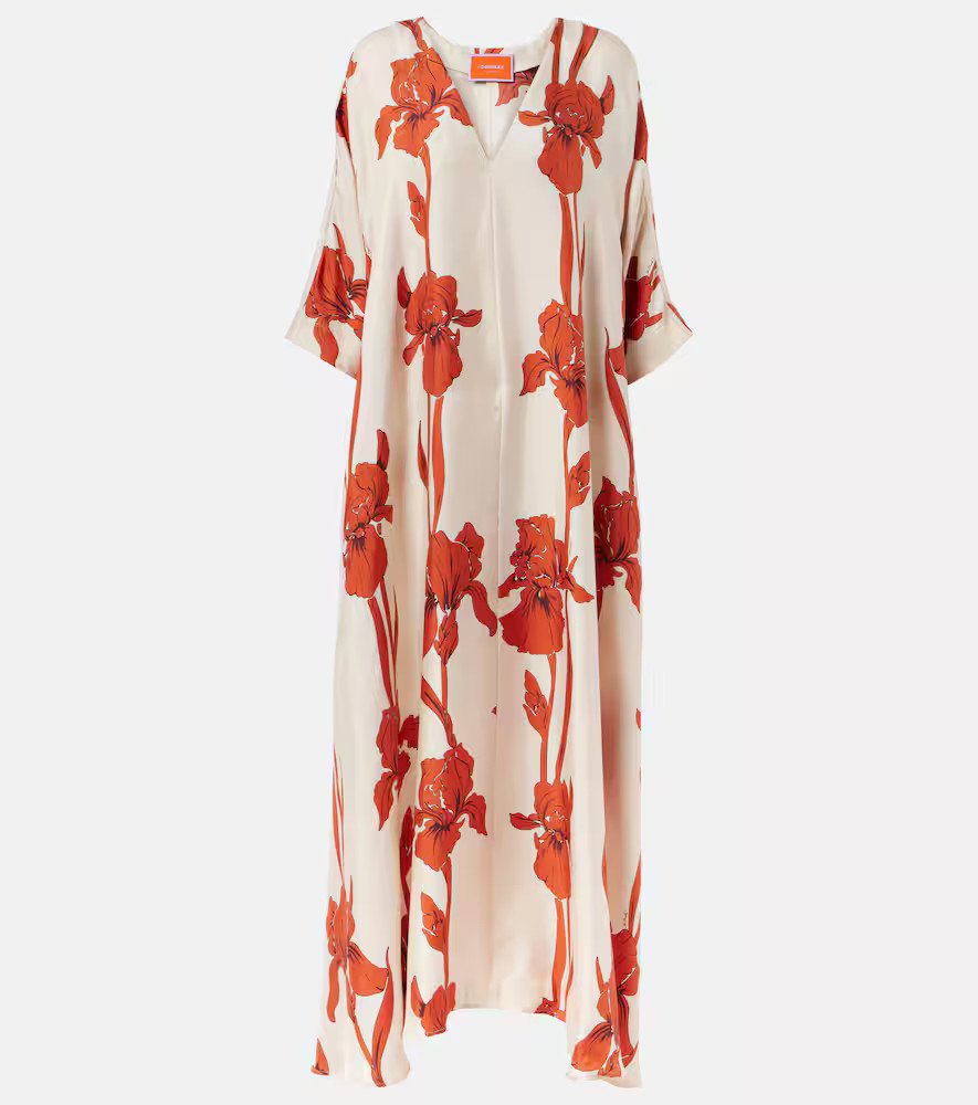 La DoubleJ Floral silk twill maxi dress | Mytheresa (US/CA)
